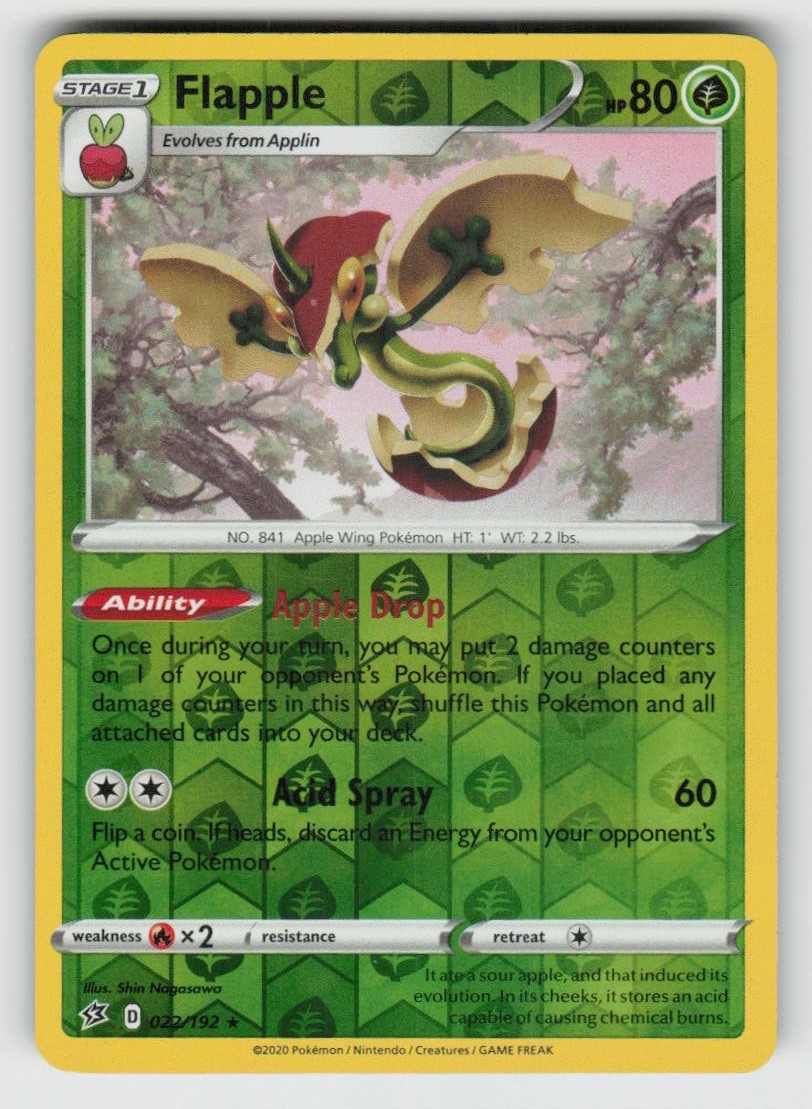 Reverse Holo Flapple 022/192 Rare Rebel Clash Near Mint