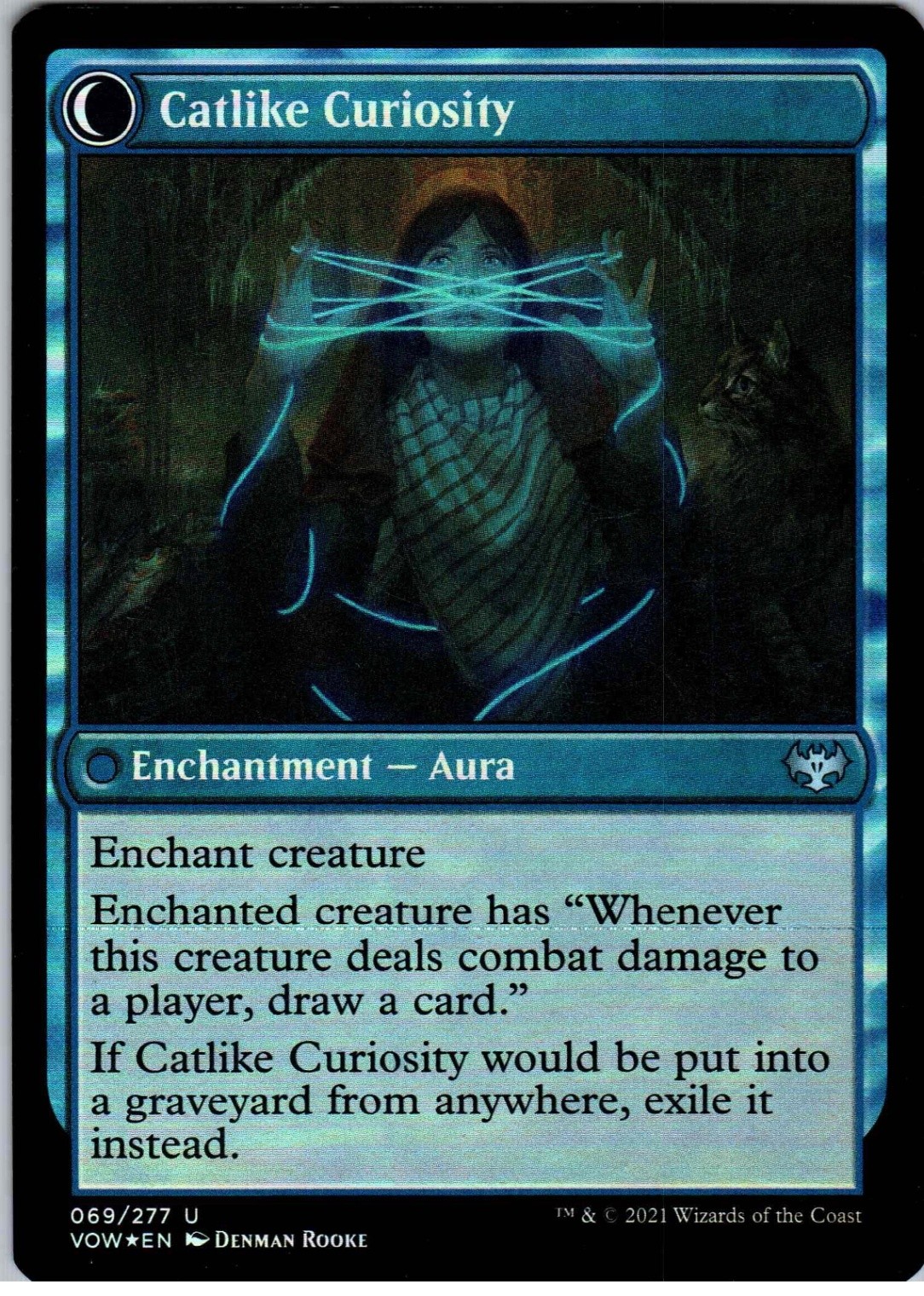 Mischievous Catgeist – U – Innistrad: Crimson Vow – 69 – LP – Foil