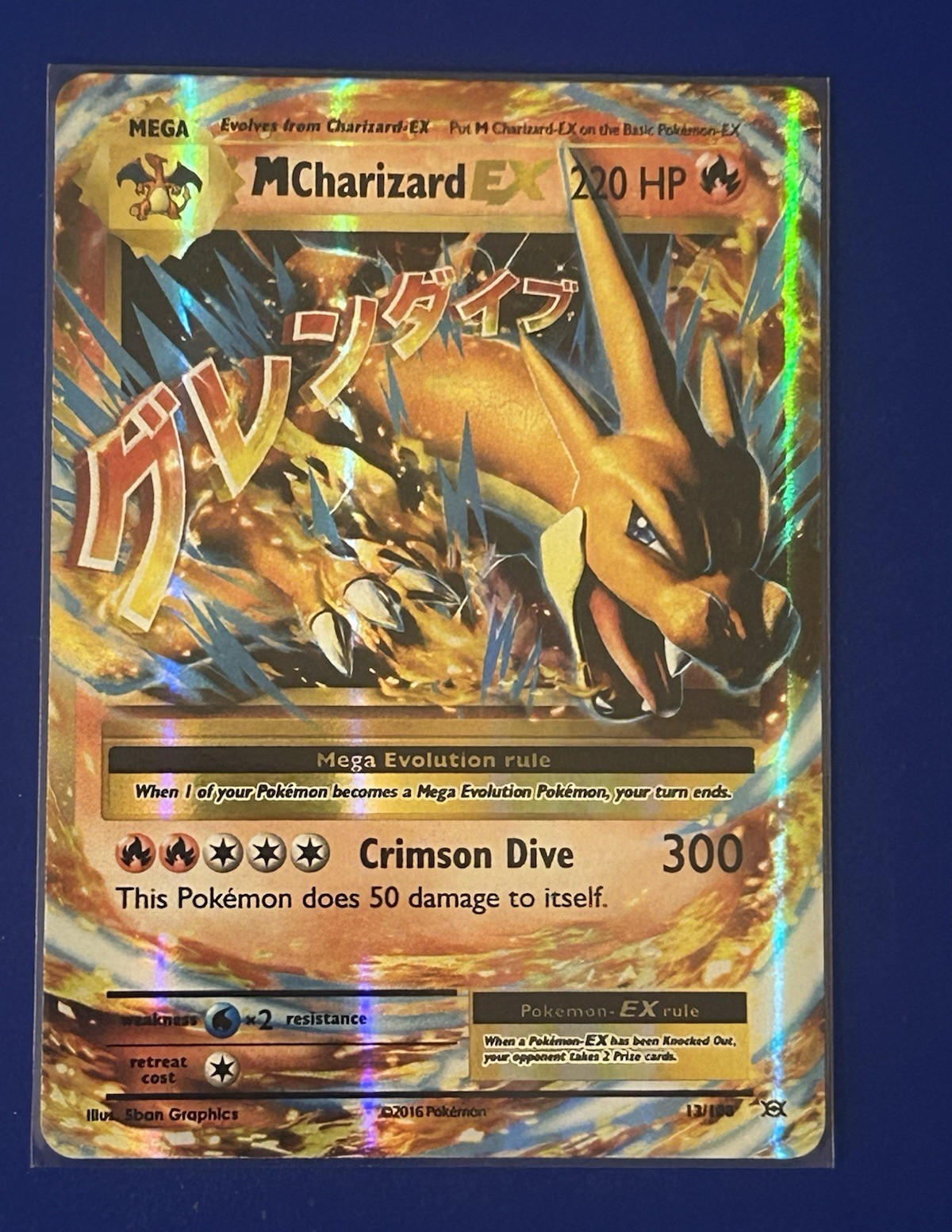 Pokemon M Charizard EX 13/108 Evolutions Mega EX Holo Near mint