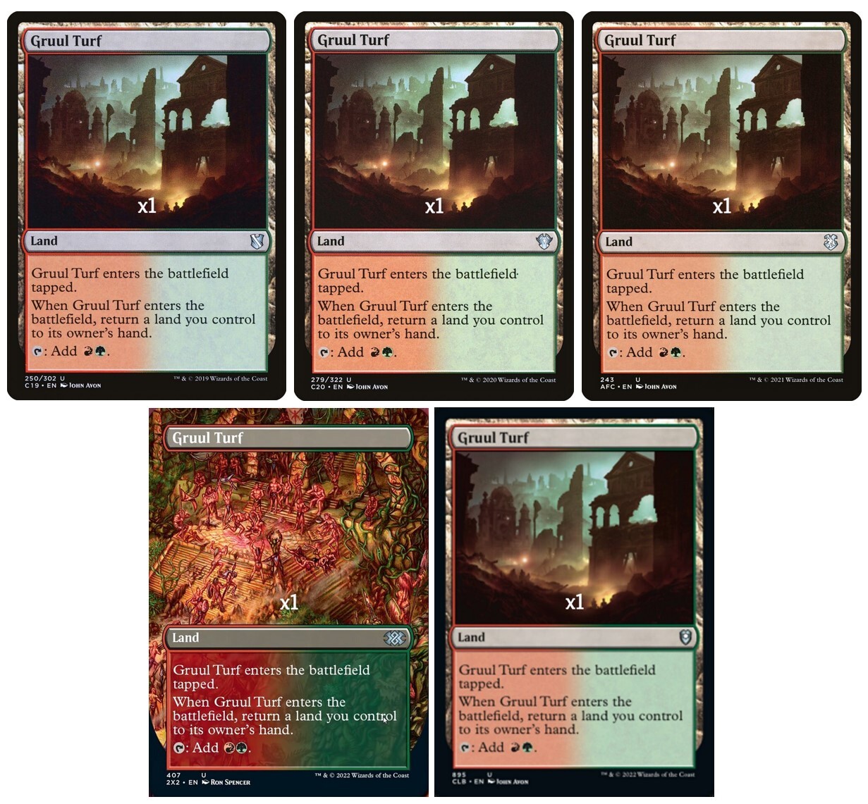 MTG C19 C20 AFC CLB 2X2 Gruul Turf MINT (SELECT)