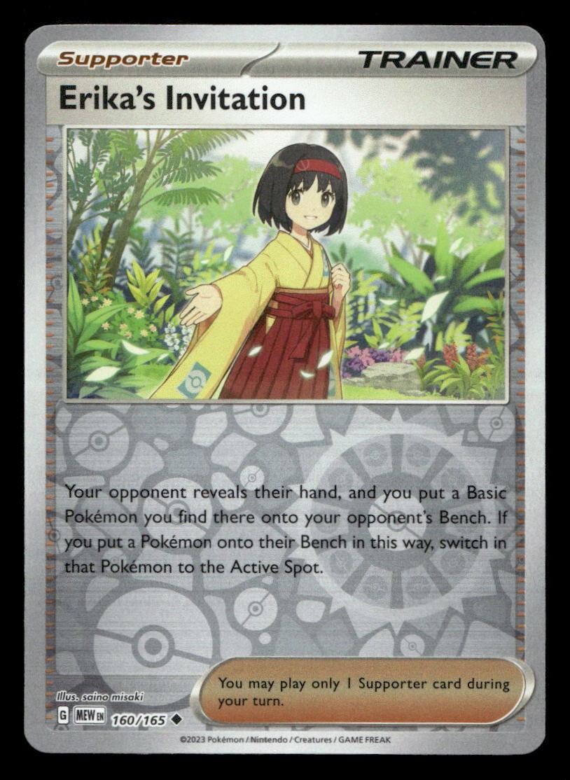 Erika’s Invitation Reverse Holo Uncommon SV: Scarlet & Violet 151 160/165 NM