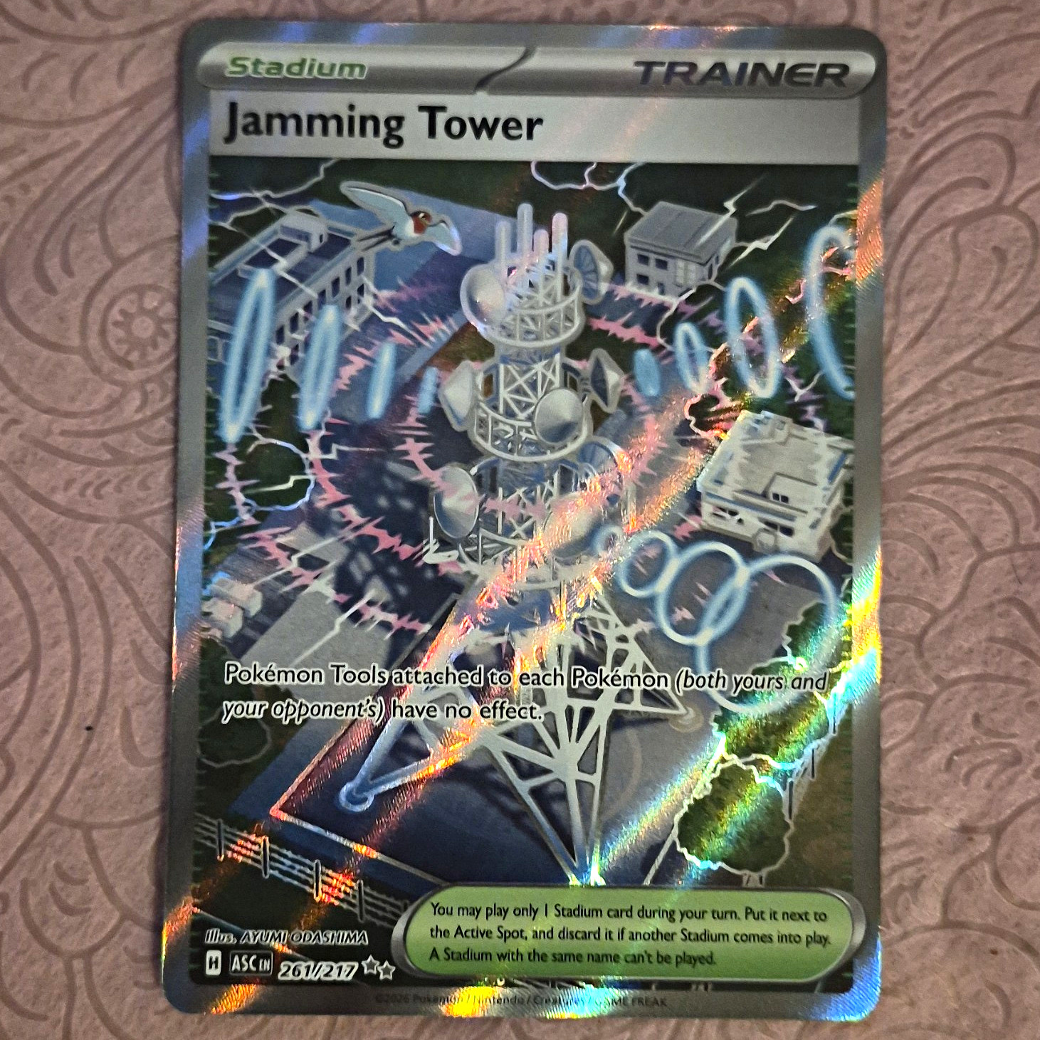 Pokémon TCG Jamming Tower 243/182 SV10 Destined Rivals Holo ENG
