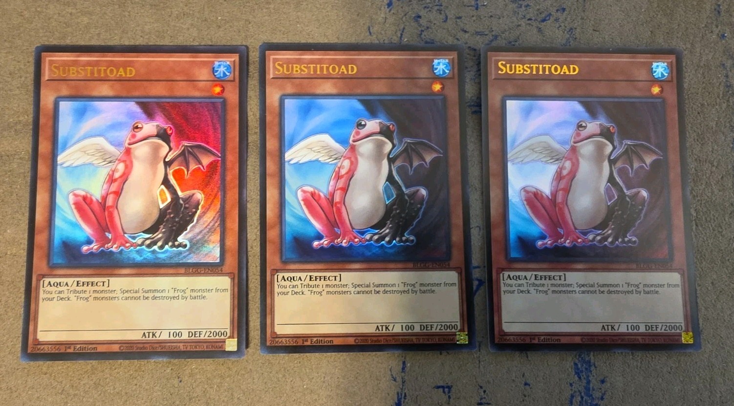3x Substitoad 1st Edition Ultra Rare BLGG-EN054 Yu-Gi-Oh!