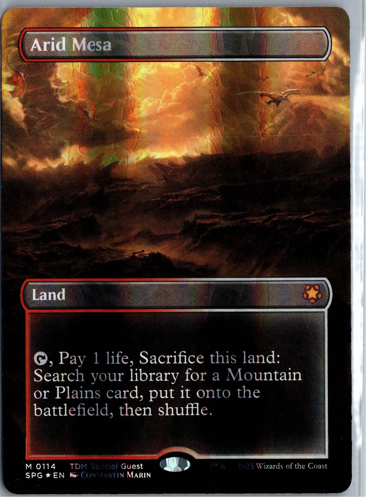 ARID MESA (BORDERLESS) (DRAGONSCALE FOIL) SPECIAL GUESTS 114 MYTHIC NM/M