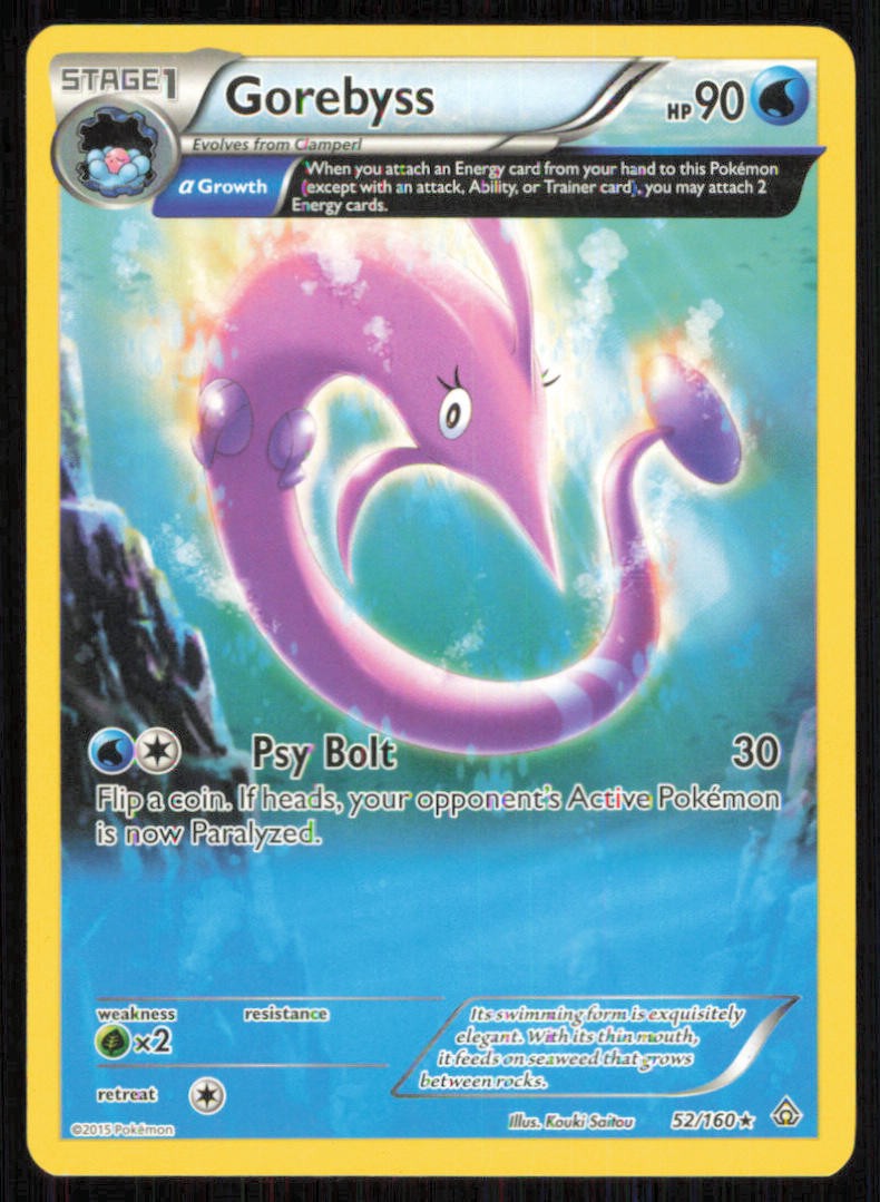 Gorebyss 52/160 Rare Primal Clash Pokemon Moderately Played