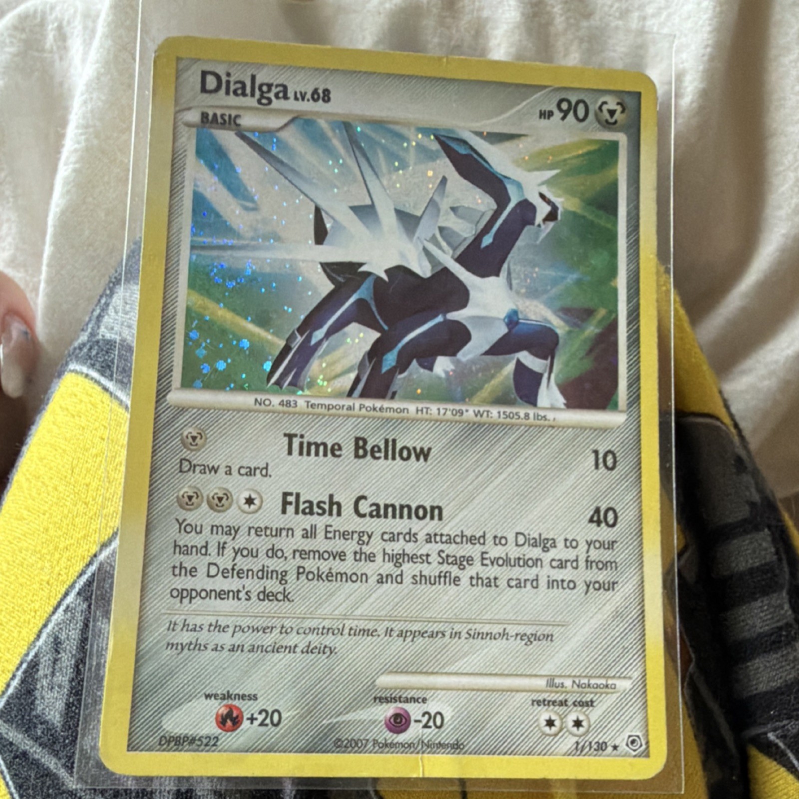 Pokémon Dialga Diamond & Pearl Holo Rare Basic Card 1/130 90HP English