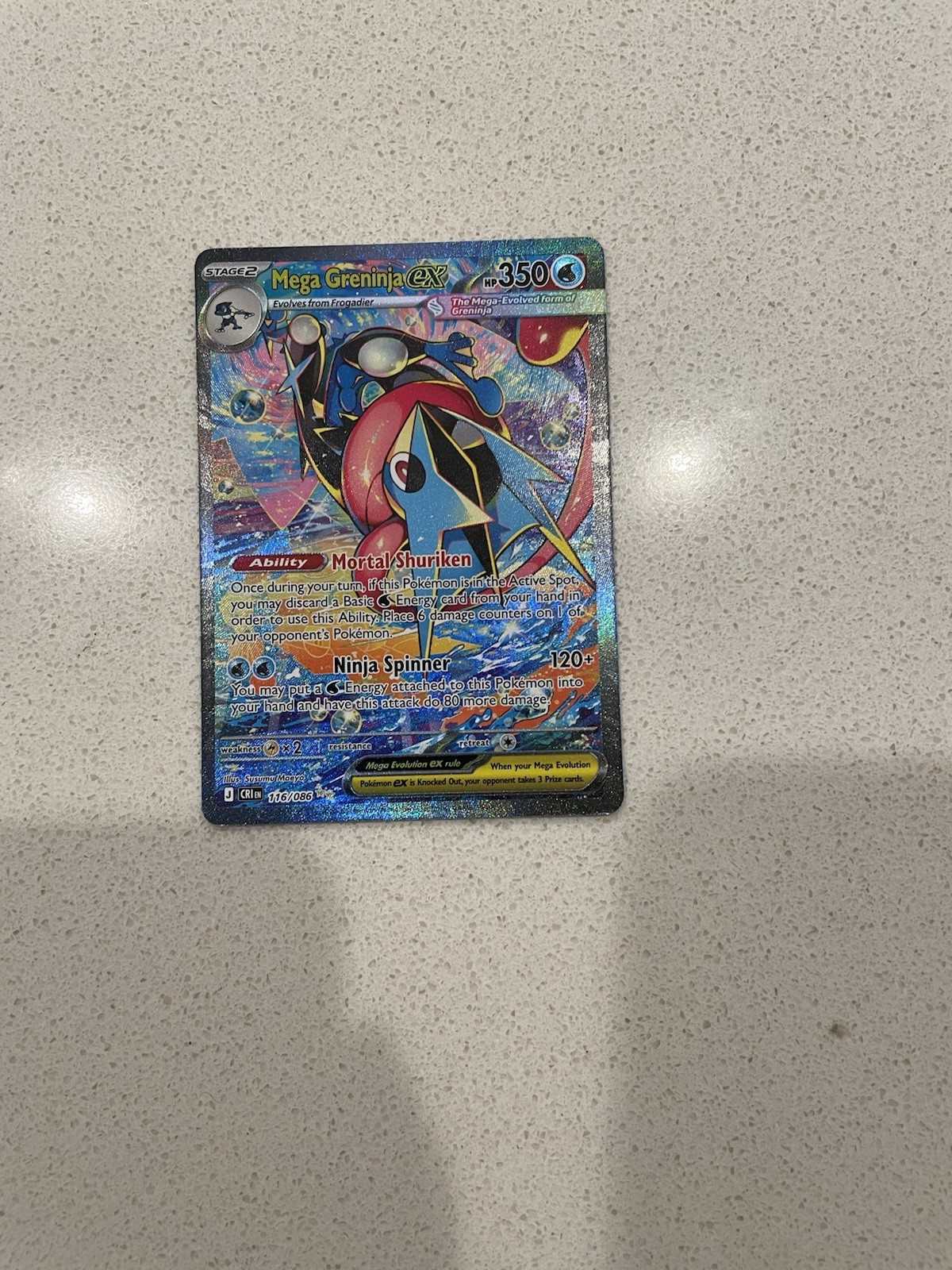 Mega Greninja GX 116/108 Full Art Holo GX Ultra Rare ME01 English NM
