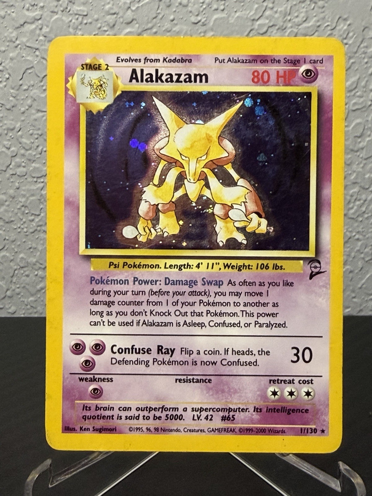 Alakazam 1/130 Base Set 2 Holo LP