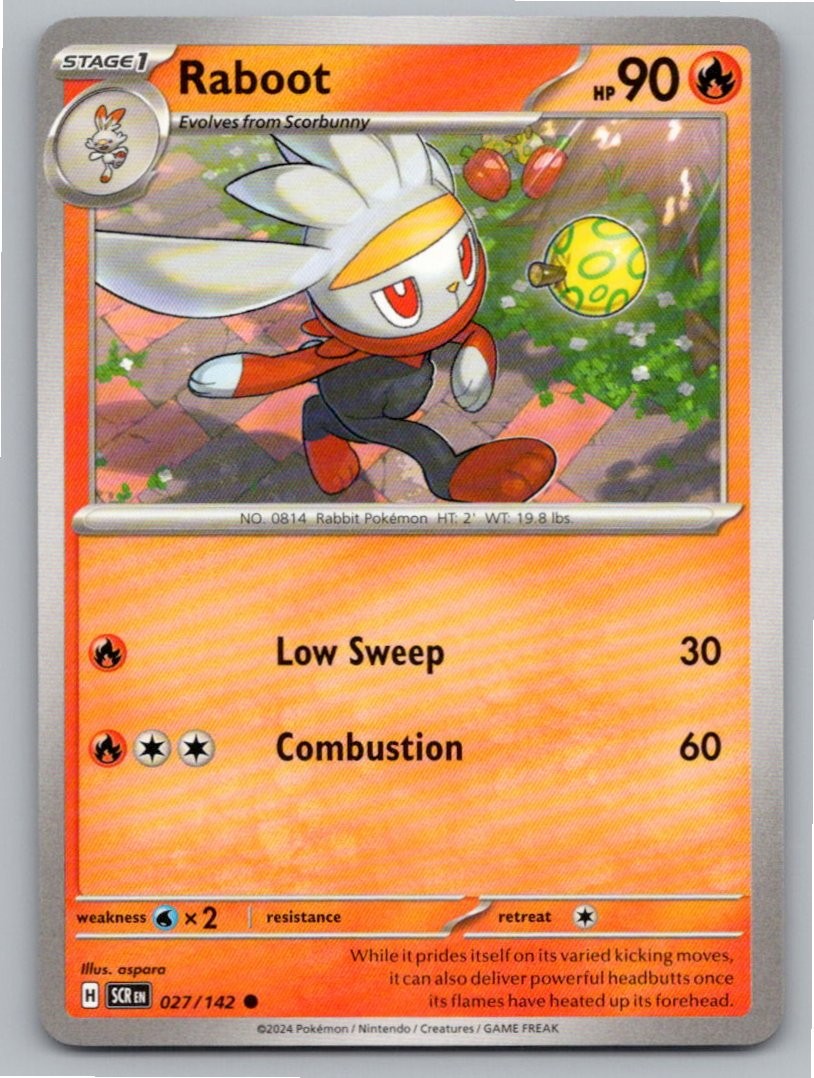 2024 POKEMON RABOOT STELLAR CROWN 27/142 COMMON NM A13738 FREE S&H