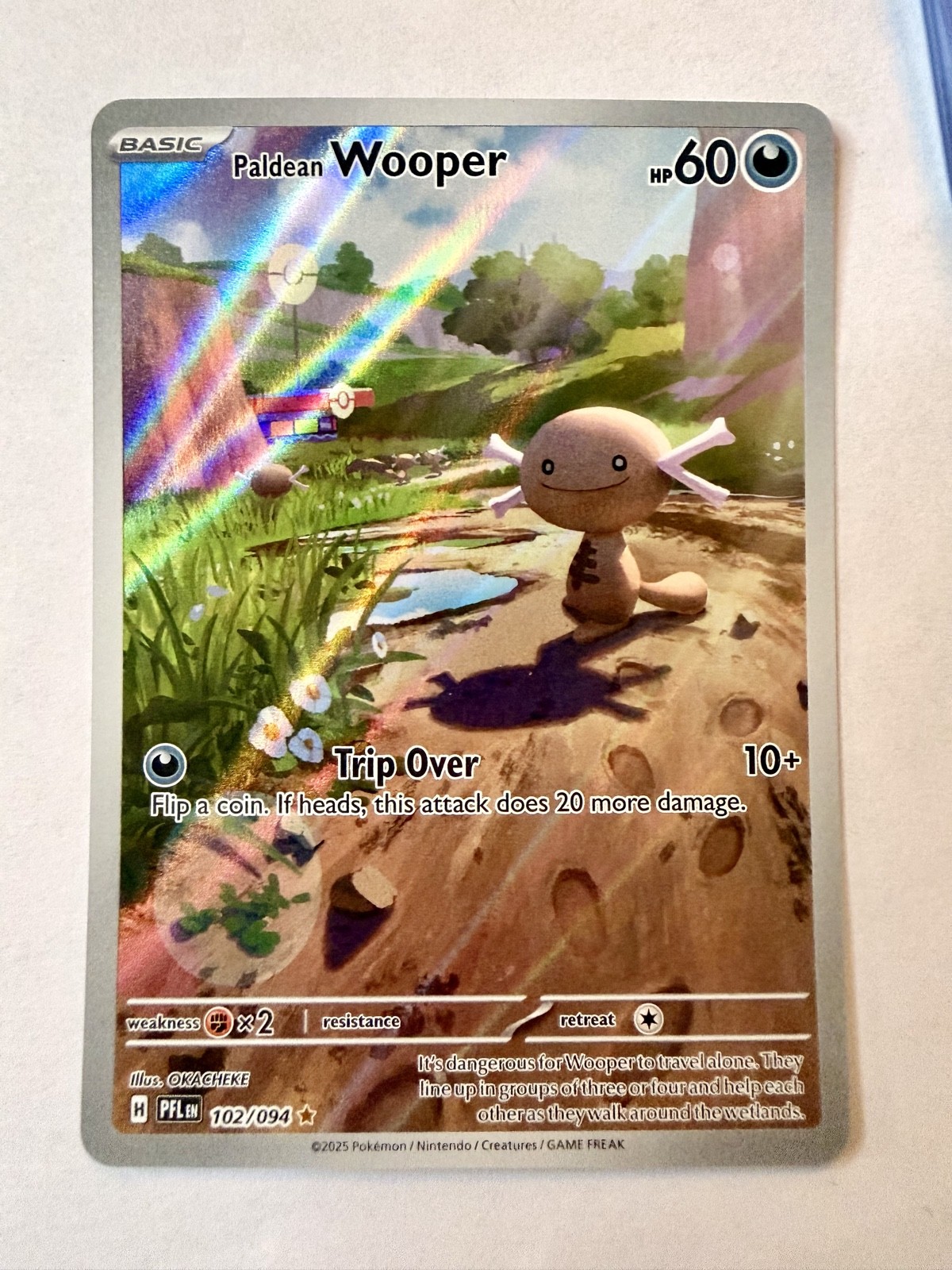Paldean Wooper 102/094 Me02: Phantasmal Flames Holo