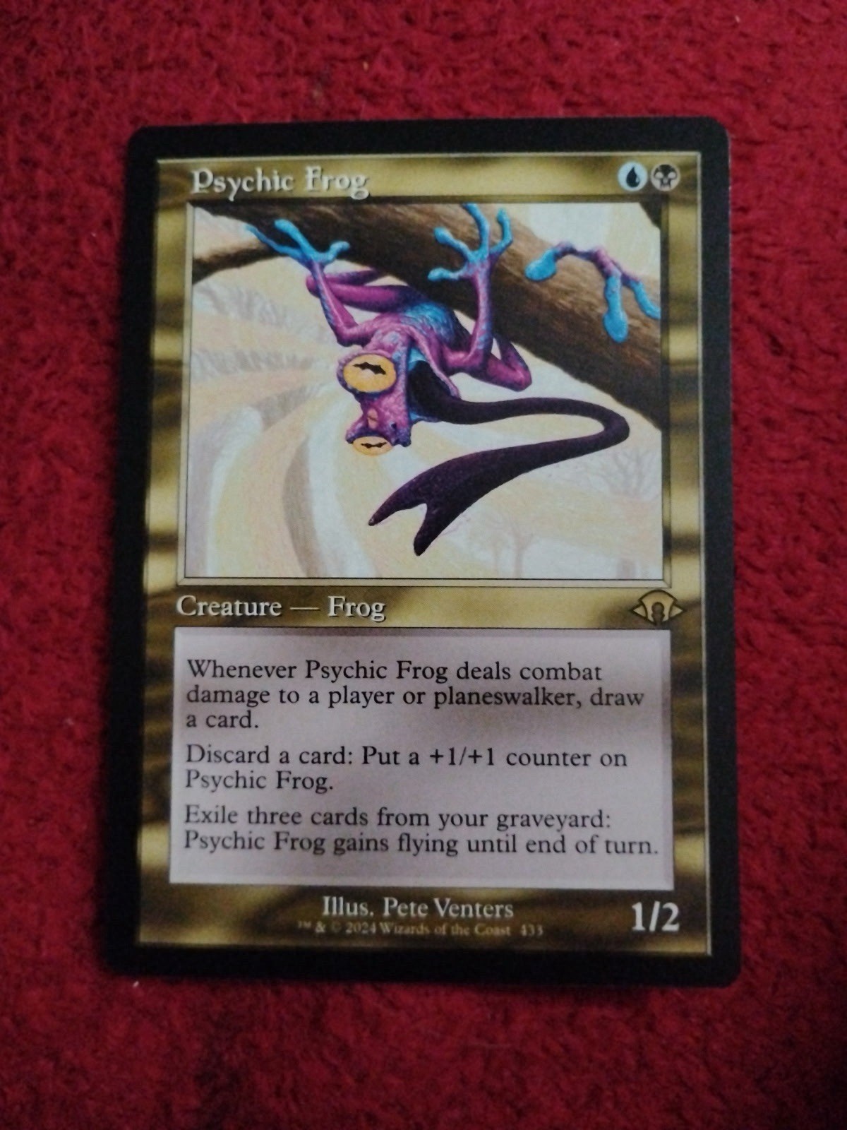 Wizards of the Coast MTG Psychic Frog Rare #433 MH3 Regular Retro Frame