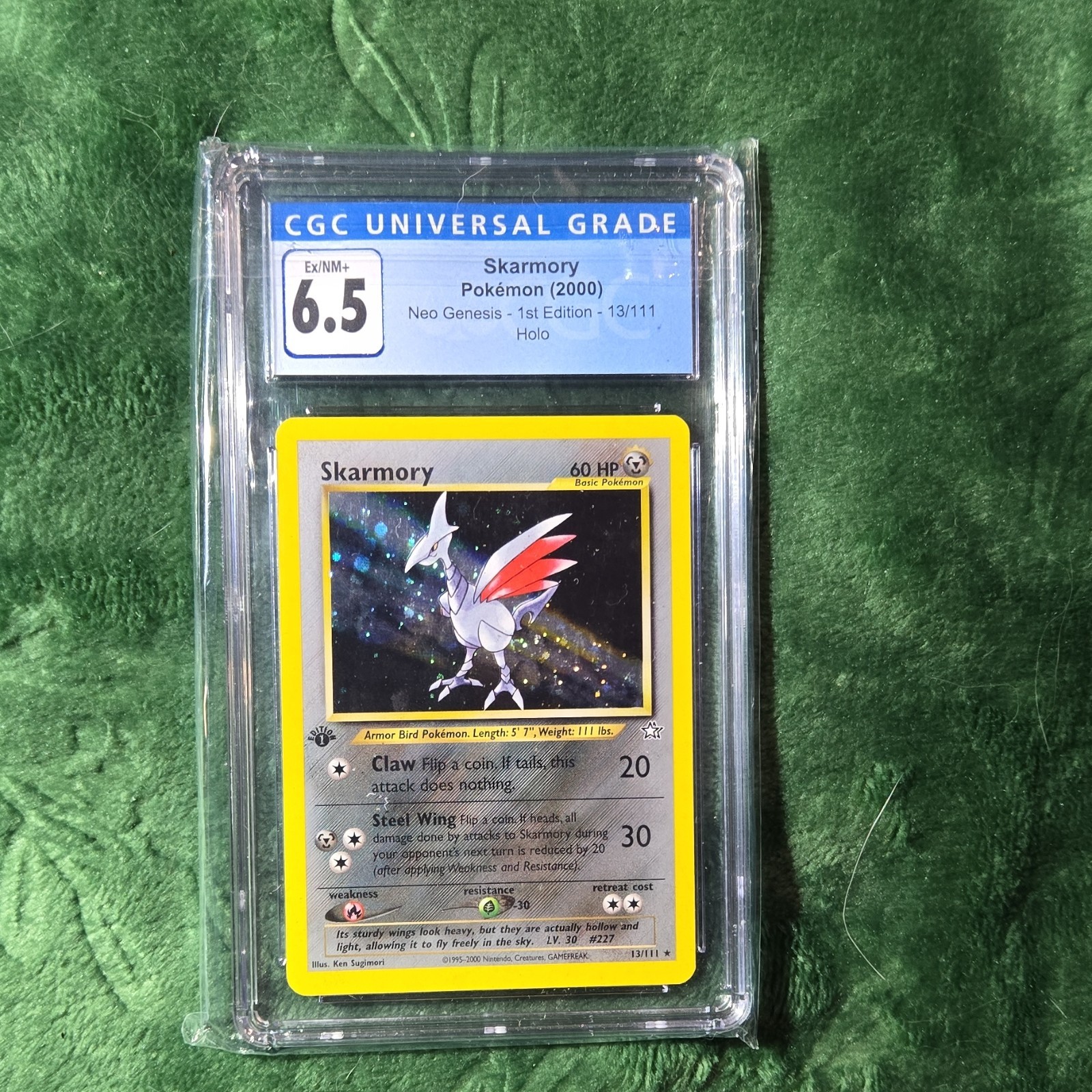 Skarmory 1st edition holo pokemon Neo 13/111 cgc 6.5