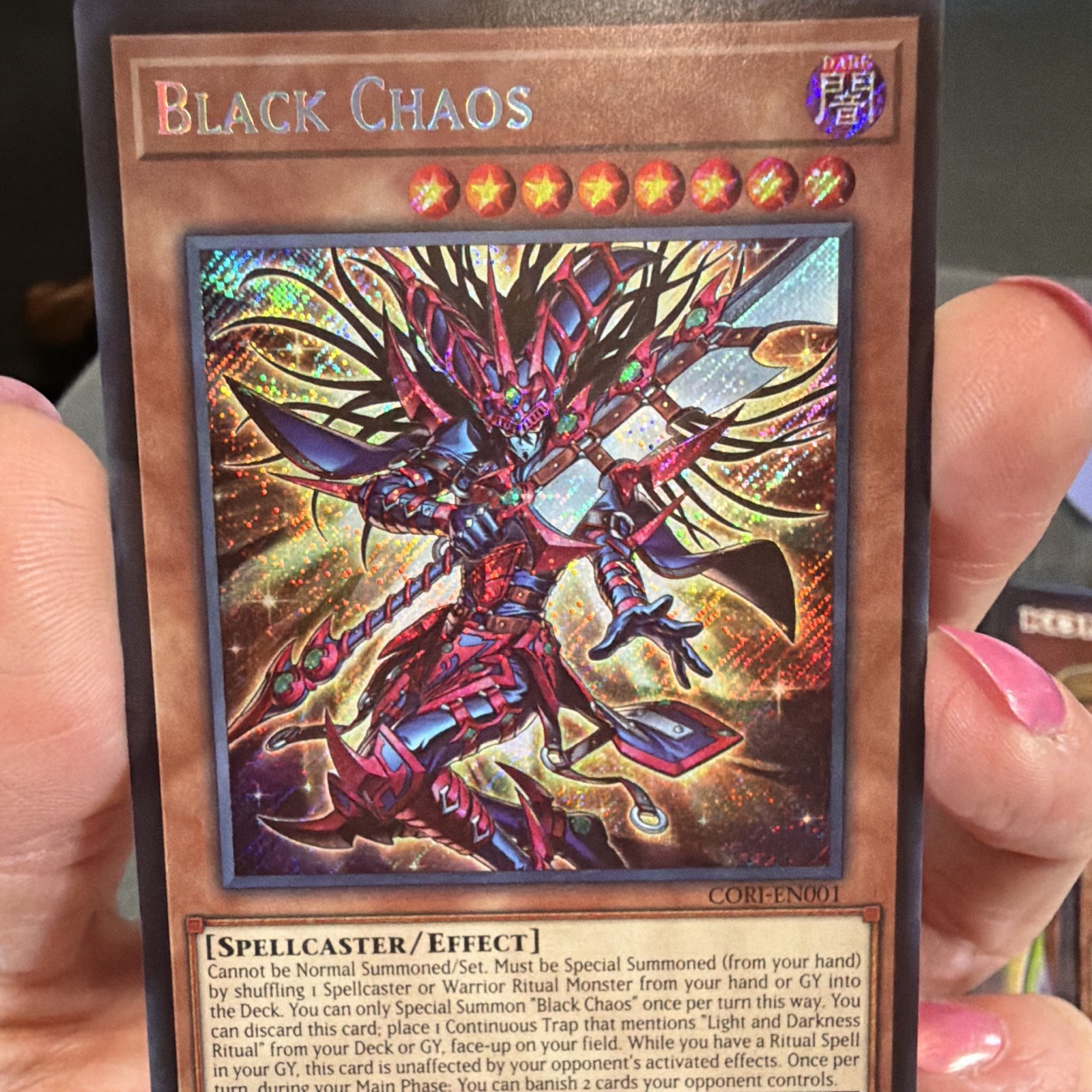 Yu-Gi-Oh Black Chaos CORI-EN001 Secret Rare Near Mint
