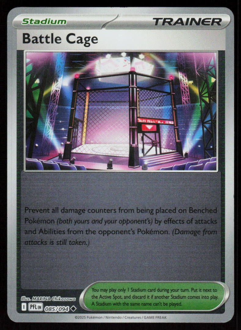 Battle Cage 085/094 Uncommon Phantasmal Flames Pokemon Reverse Holo Near Mint