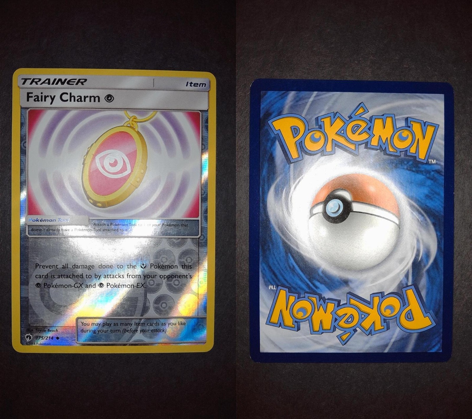 Fairy Charm Psychic 175/214 Uncommon Lost Thunder Pokemon Reverse Holo LP