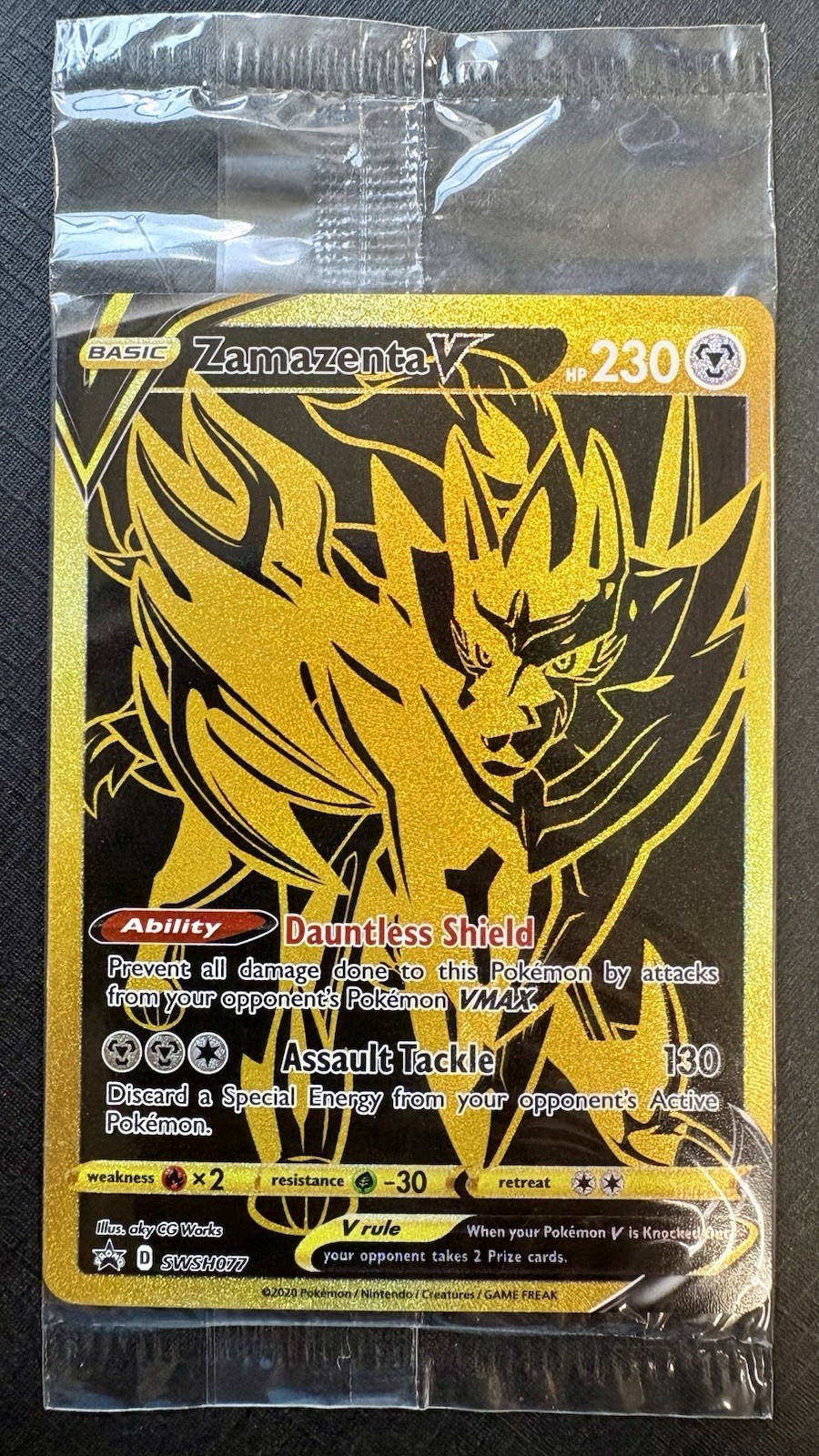 Zamazenta V – SWSH077 SWSH: Sword & Shield – Pokemon – RARE PROMO Holo – SEALED