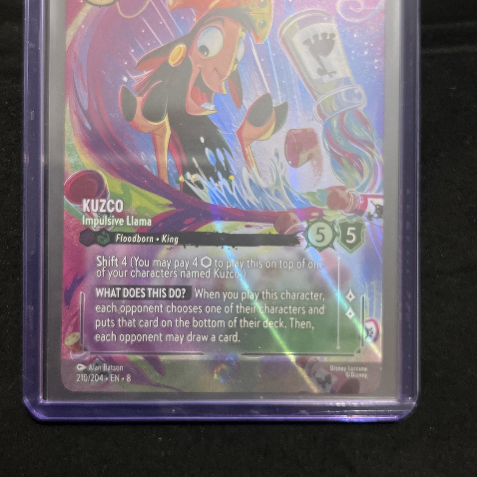 Disney Lorcana – Kuzco, Impulsive Llama (Enchanted) #210/204