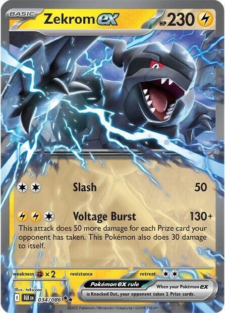 Zekrom ex – 034/086 Black Bolt Double Rare Pokemon – NM/MINT