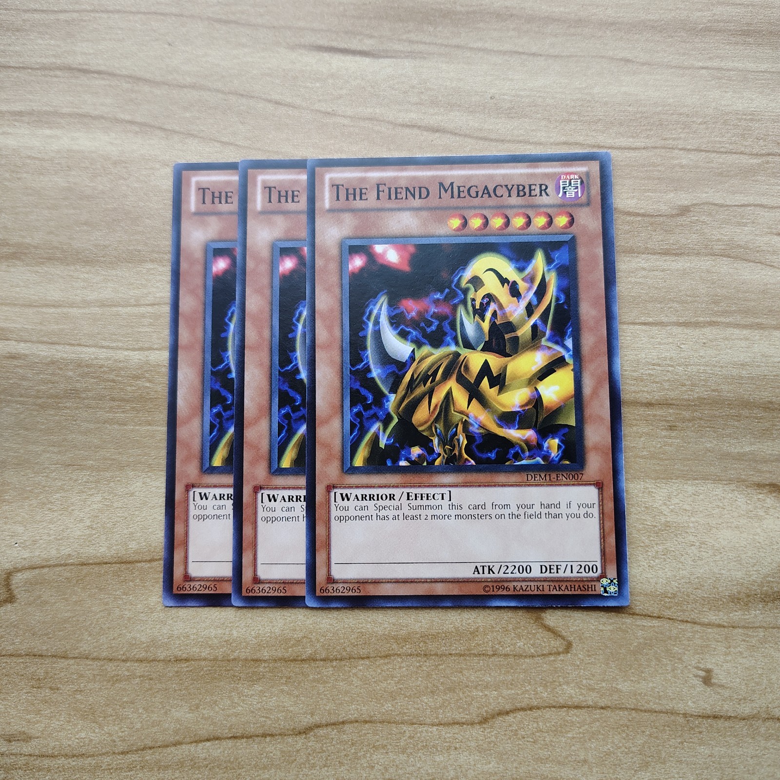 The Fiend Megacyber 3x – Near Mint – Full Playset – DEM1-EN007 – Yugioh!