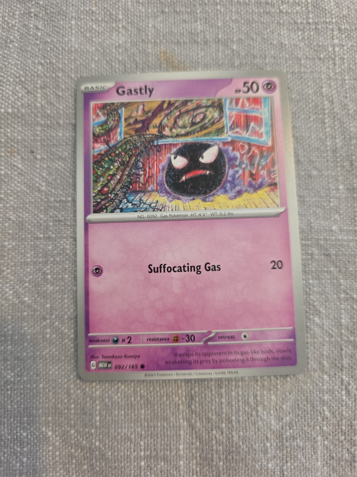 Gastly 92/165 Common | 151 | Pokemon Card