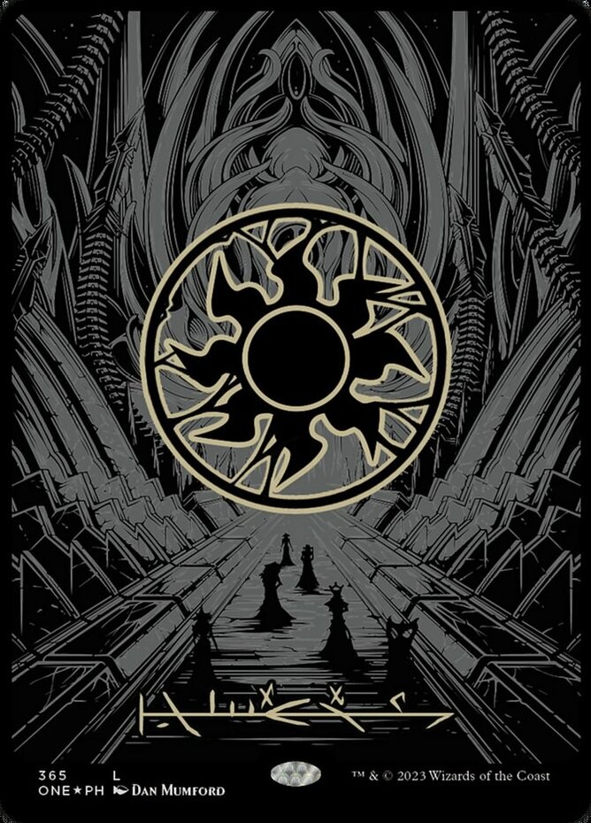 MTG Plains (365) – Oil Slick Raised Foil – Phyrexian, NM-Mint, English Phyrexia: