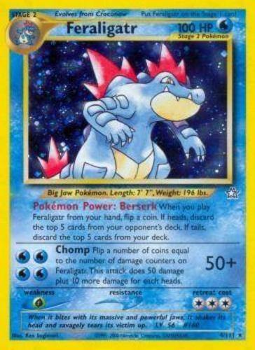 Feraligatr – 4/111 – Holo Rare – Unlimited Edition PL/MP, English Pokemon Neo Ge