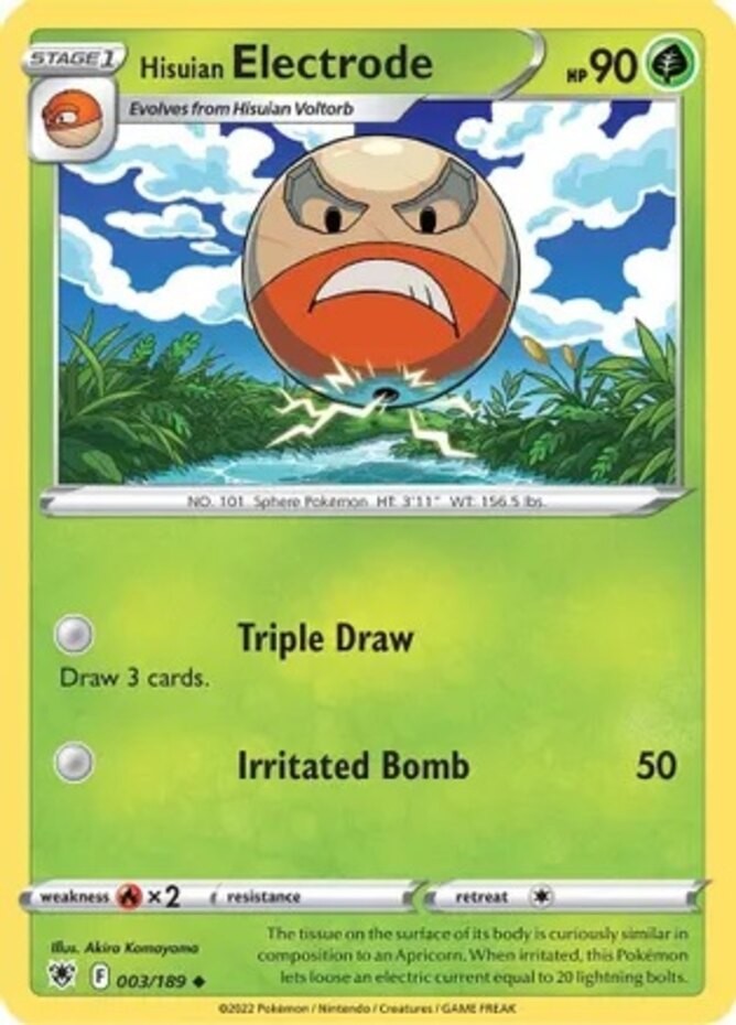 Hisuian Electrode – 003/189 – Uncommon – Near Mint – Sword & Shield – Astral Rad