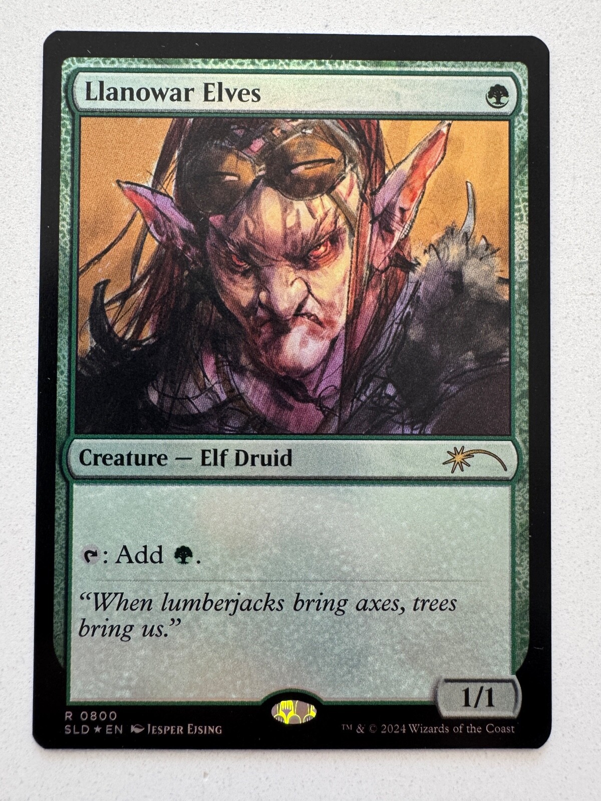 MTG Llanowar Elves FOIL 0800 NM – Secret Lair Artist Series: Jesper Ejsing