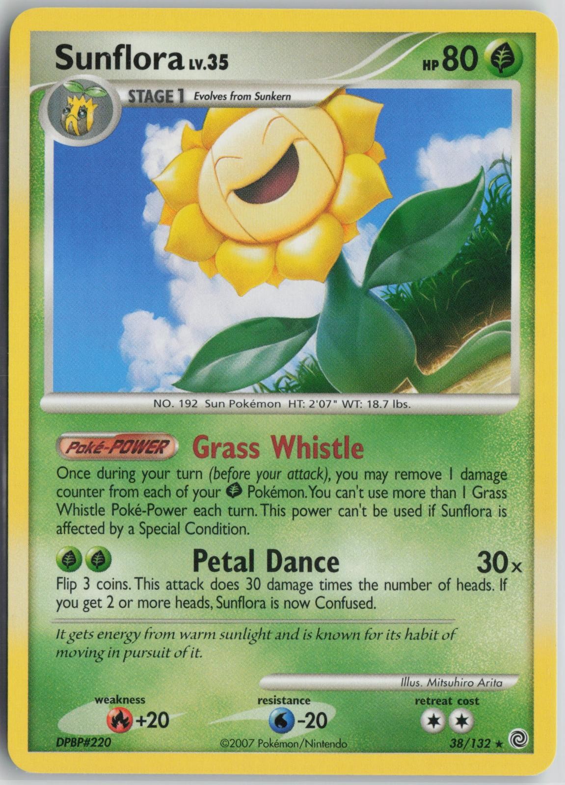 Sunflora 38/132 Rare Secret Wonders Pokemon Near Mint