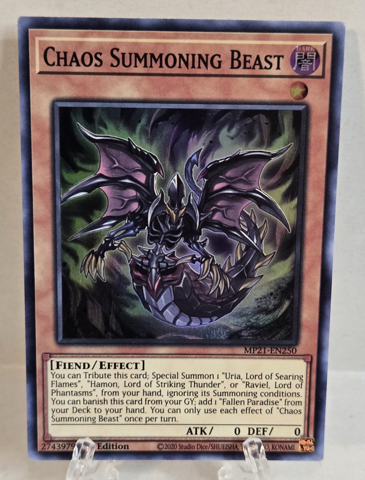 Chaos Summoning Beast MP21-EN250 2021 Tin of Ancient Battles 1st Edition