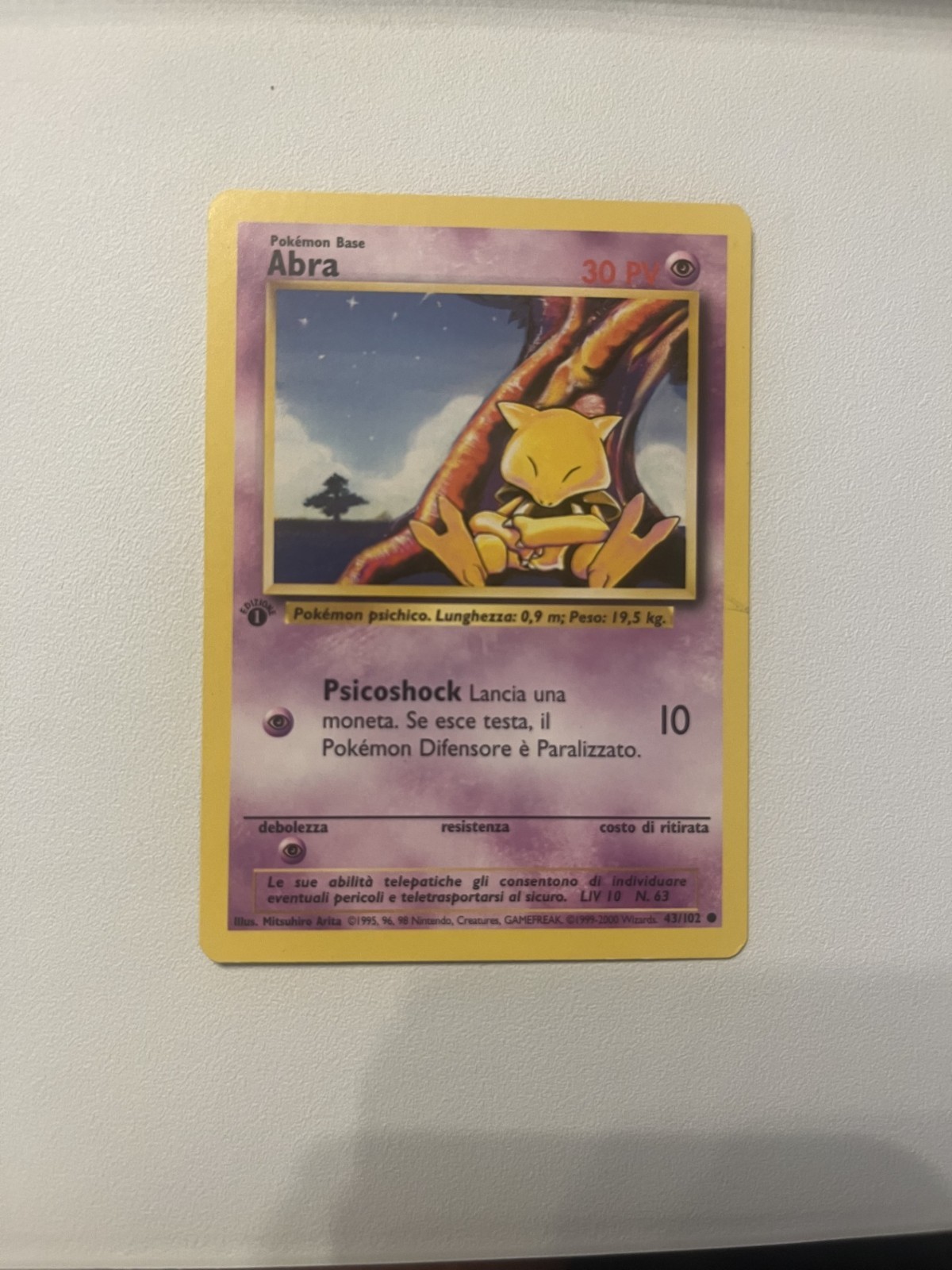 Abra 43/102 Base Set Rare First Edition Mint Condition