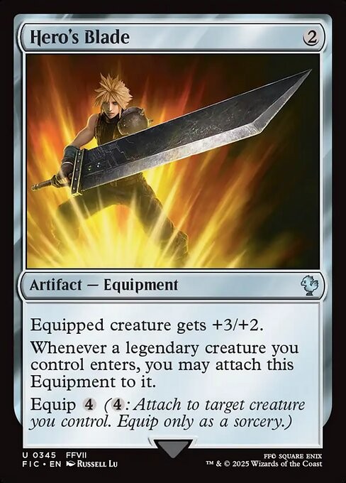 Hero’s Blade 345 U Normal FIC MTG NM