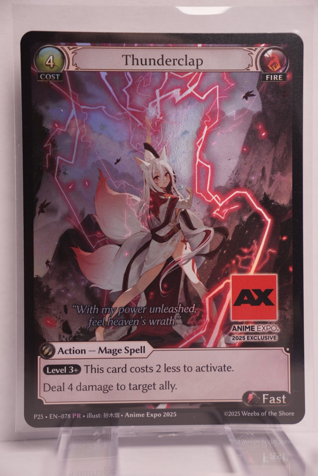 Grand Archive Thunderclap FOIL Card TCG ANIME EXPO AX 2025 Exclusive