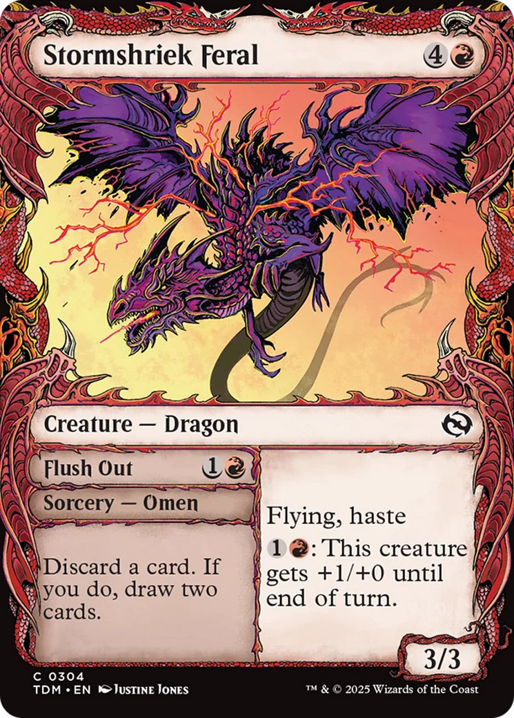 Stormshriek Feral (Showcase) [Tarkir: Dragonstorm] Foil Near Mint