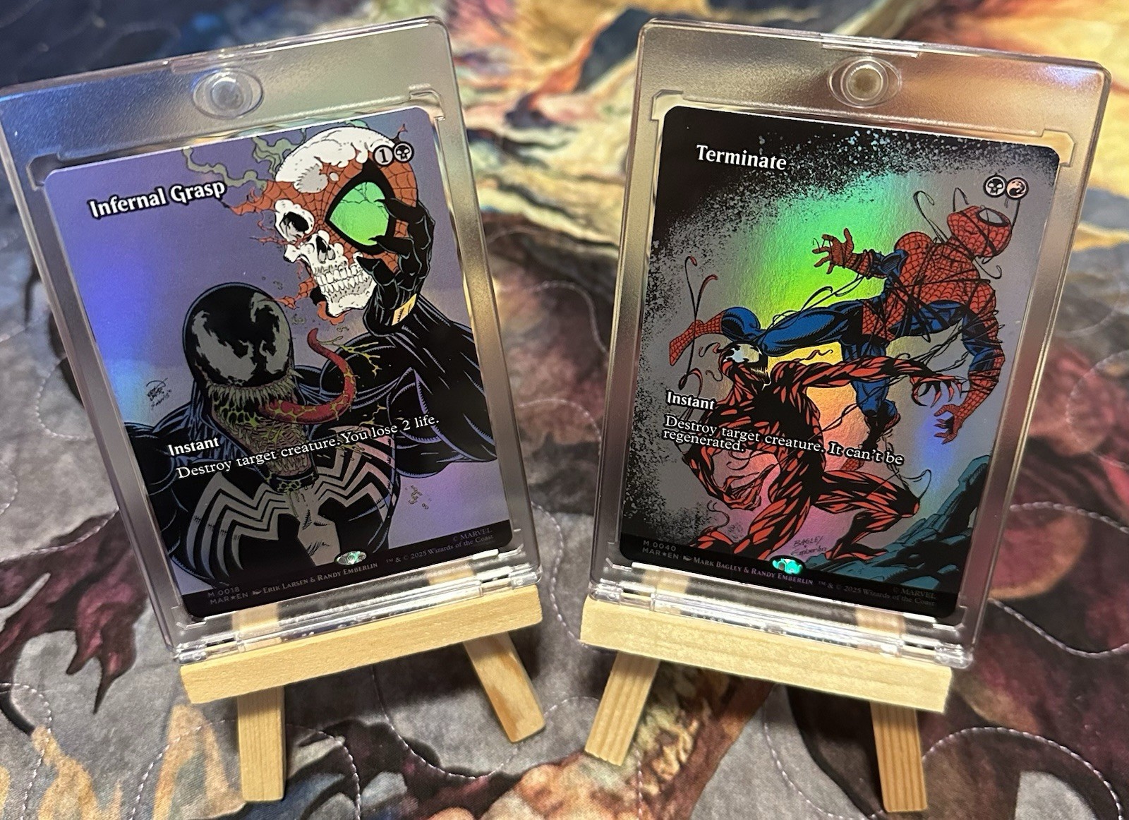 MTG Marvel Universe 2lot Infernal Grasp Borderless, Terminate Foil, M 0018 0040