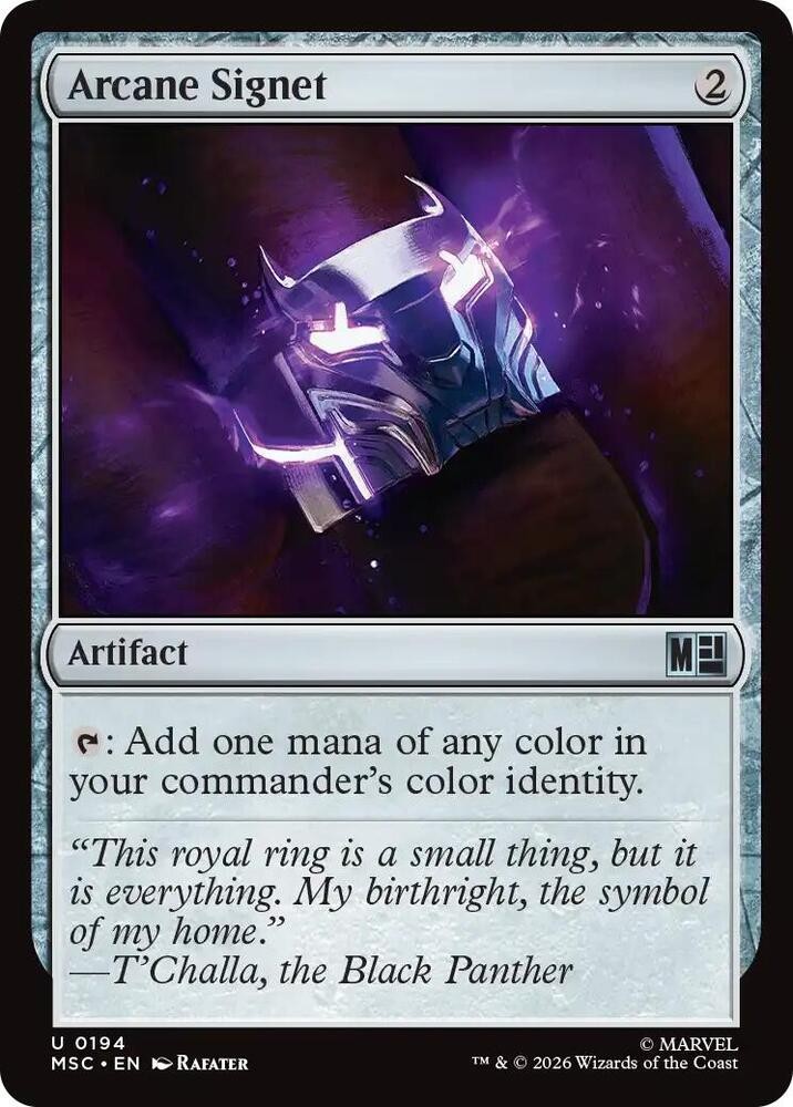 1x Arcane Signet (0194) – Commander: Marvel Super Heroes Near Mint – MTG