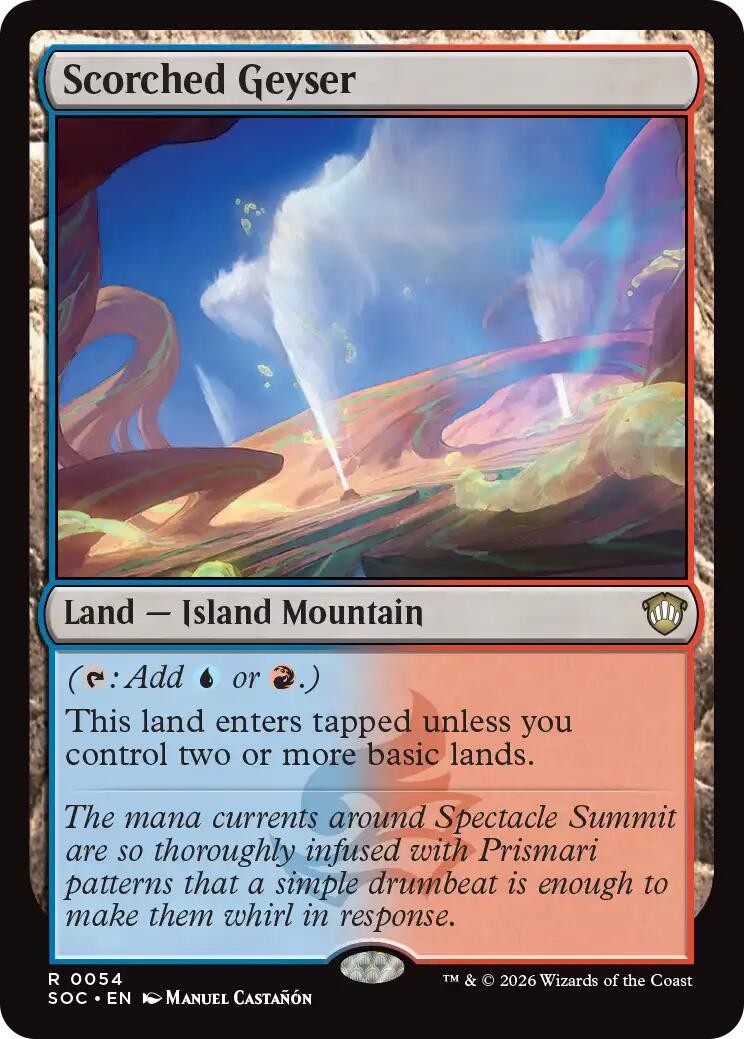 Scorched Geyser #54 (NM) Commander: Secrets of Strixhaven (SOC) MTG