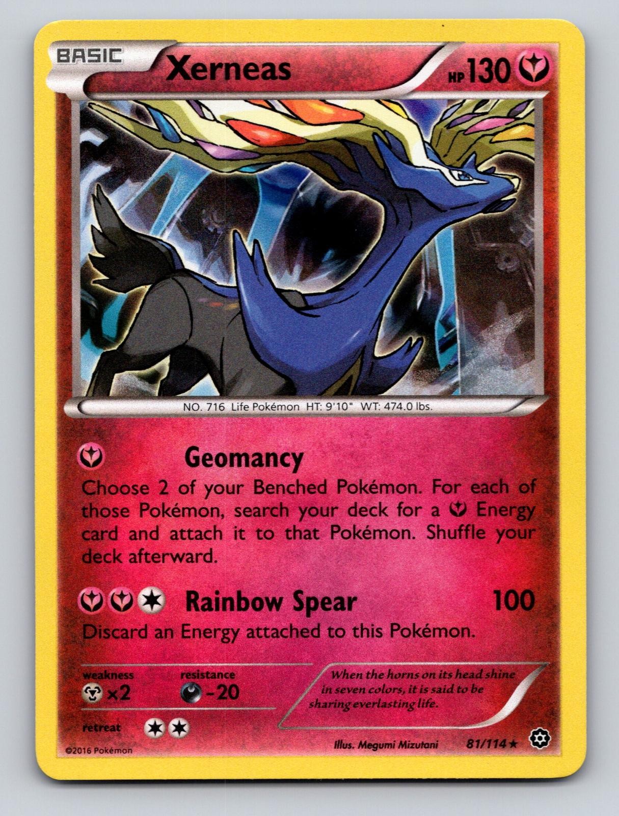Holo Bleed Error Xerneas 81/114 Holo Rare Steam Siege Pokemon Holo NM