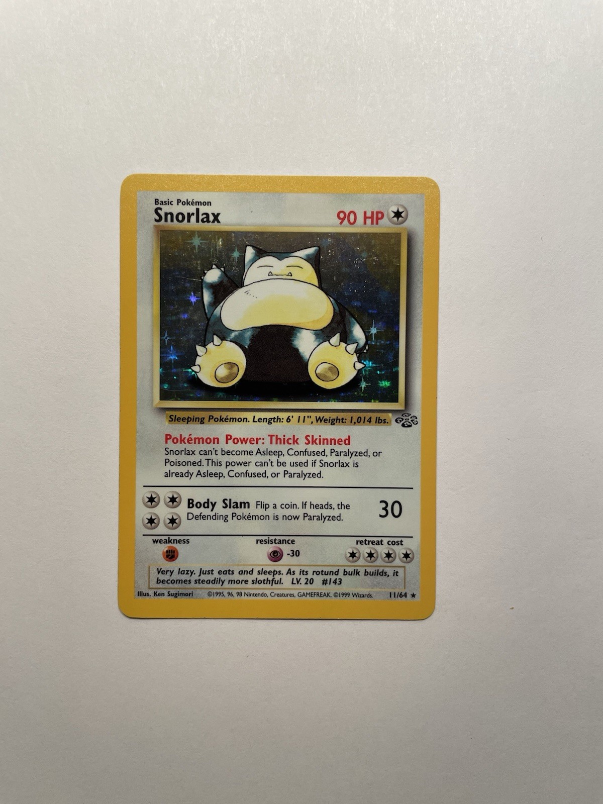 Snorlax – 11/64 Jungle Unlimited Holo Rare Pokemon – LP