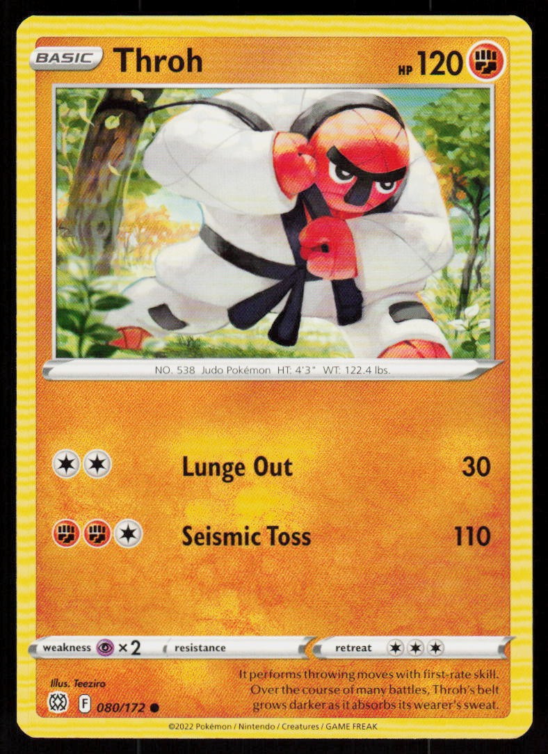 Throh 080/172 Common Brilliant Stars Pokemon Near Mint