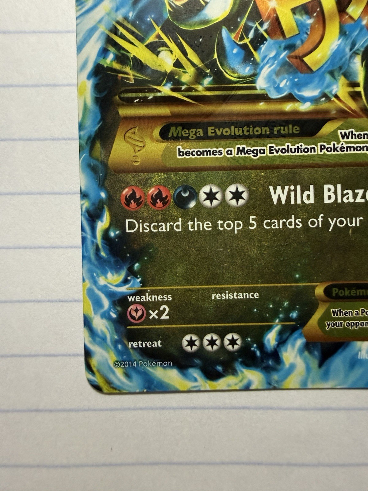 Pokemon TCG M Charizard Mega Ex Full Art Holo Secret Rare 108/106