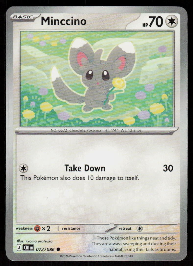Minccino 072/086 Common Chaos Rising Pokemon Near Mint