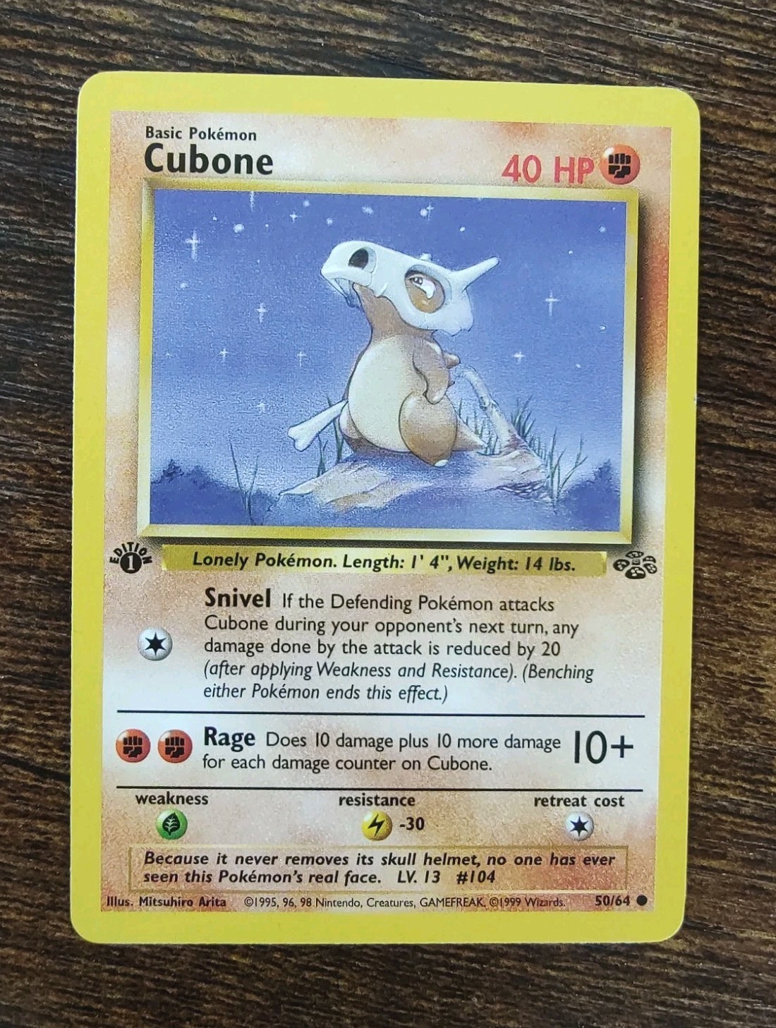 Pokemon Jungle 1st Edition Cubone 50/64 Non Holo LP