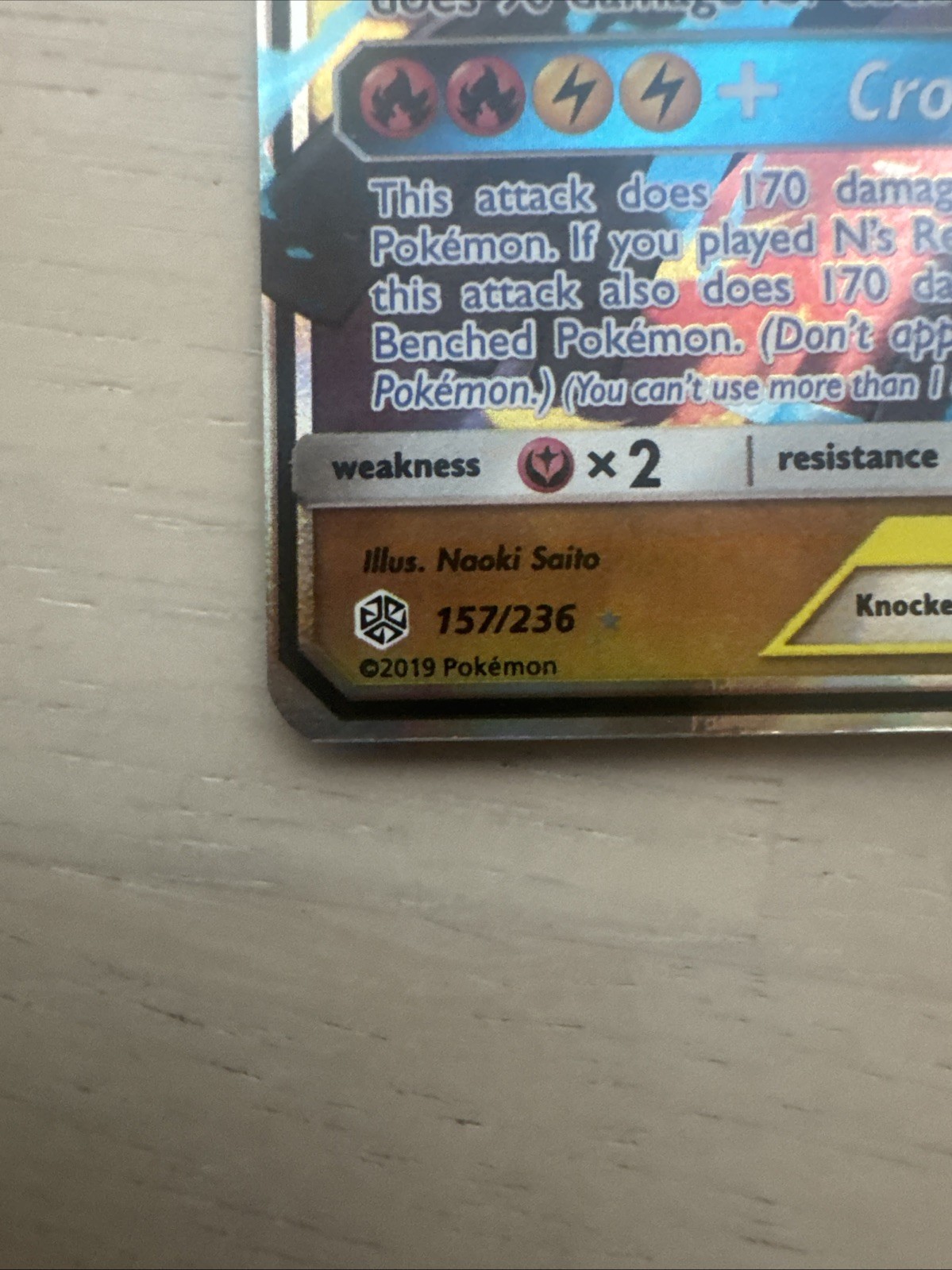 Reshiram & Zekrom GX 157/236 Sm-Cosmic Eclipse Holo