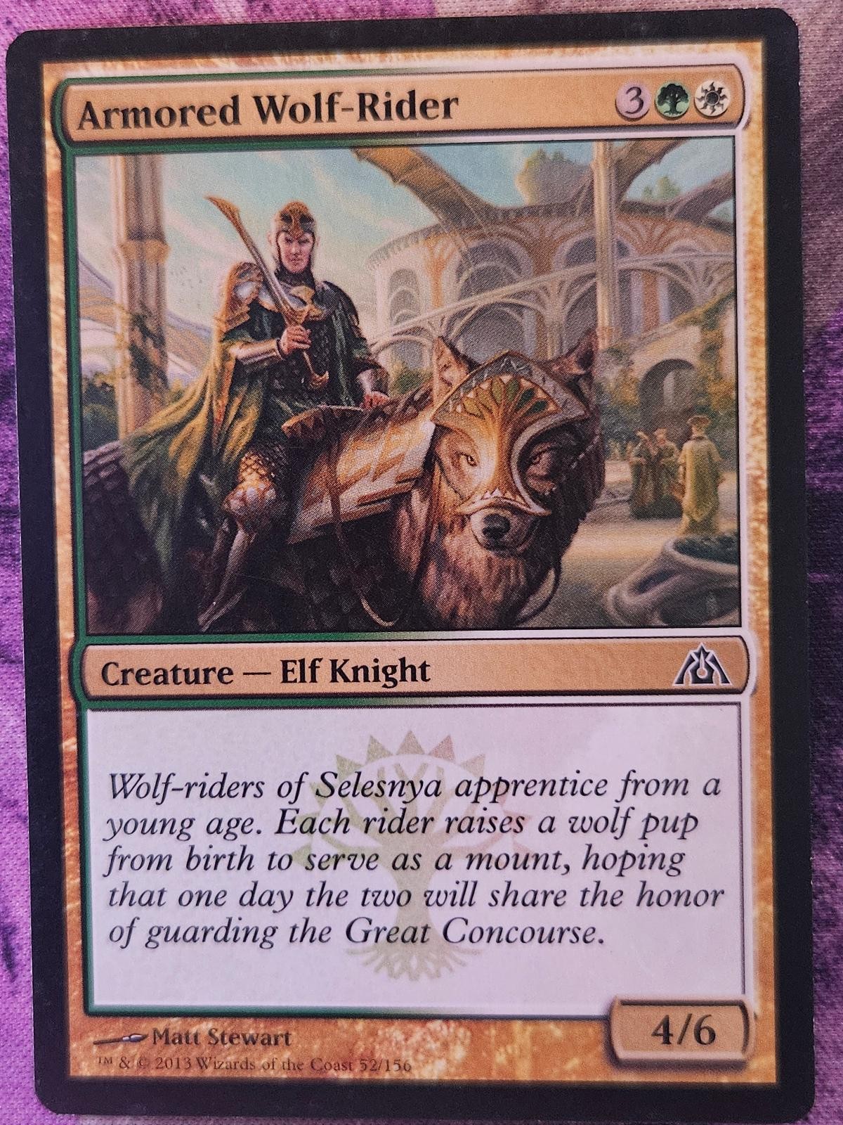 Armored Wolf-Rider 52 Common Dragon’s Maze Magic: The Gathering Lightly Played