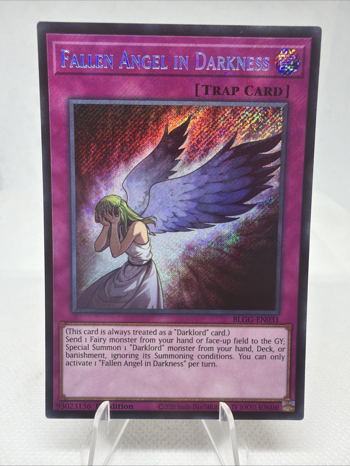 Fallen Angel in Darkness – Secret Rare – Unplayed NEW NM!! BLGG-EN031
