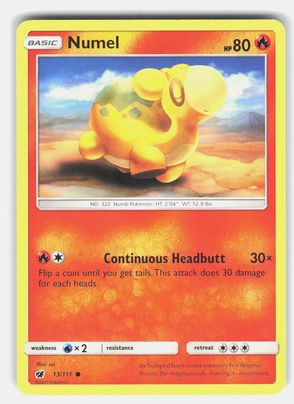 Numel 13/111 Pokemon SM – Crimson Invasion *LP*
