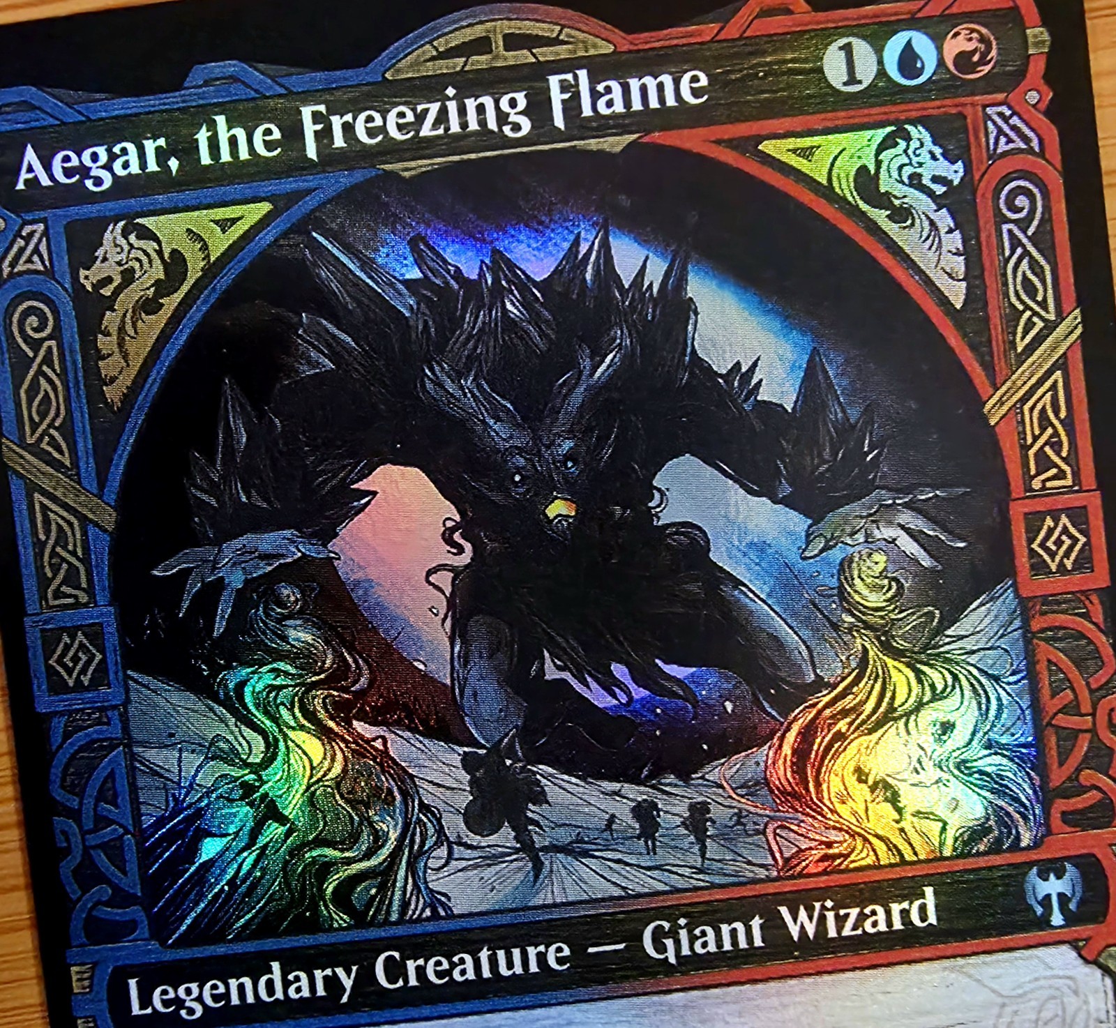 X 1 Aegar, the Freezing Flame SHOWCASE FOIL NM-M Kaldheim 321 MTG