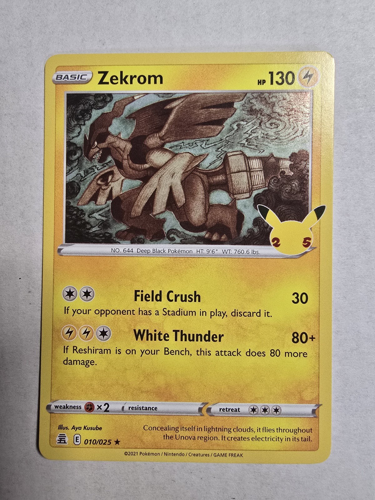 Zekrom 010/025 Celebrations Holo