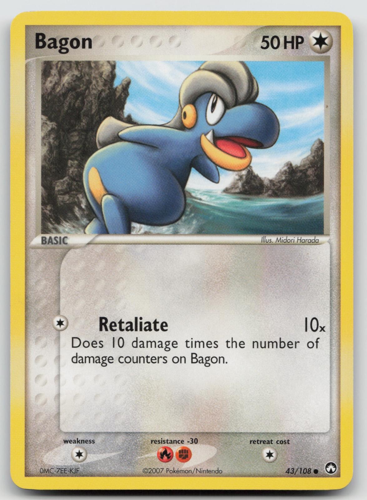 Bagon 43/108 Power Keepers Pokemon LP